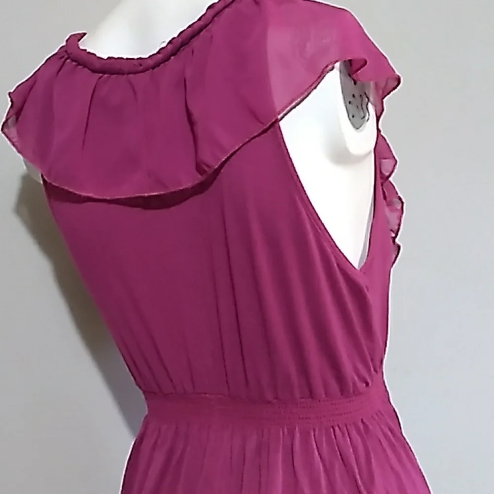 CCO New, | Robin K. | S pink blouse tunic v neck , ruffles neck BLOUSE OR DRESS - Picture 5 of 12